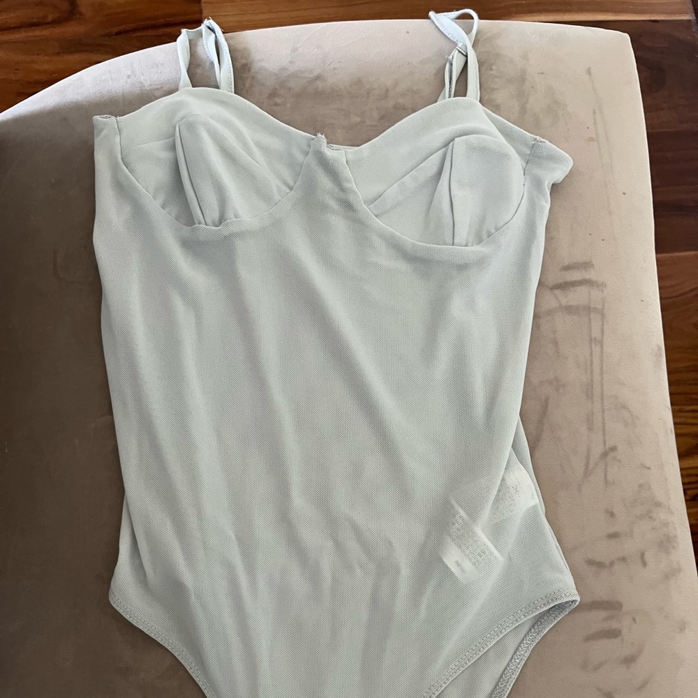 light blue mesh forever 21 bodysuit, size small, only worn once